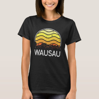 Retro Wisconsin Wausau Visitors Skyline Vintage Ur T-Shirt
