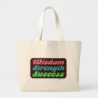 Retro "Wisdom Strength & Success" Jumbo Tote Bag