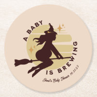 Retro Witch Baby is Brewing Baby Shower