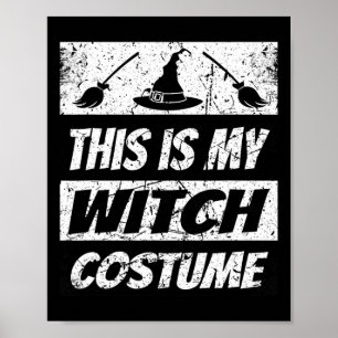 Retro Witch Halloween Matching Group Costume Spook Poster