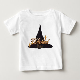 Retro Witch Hat Wicked Name   Baby T-Shirt