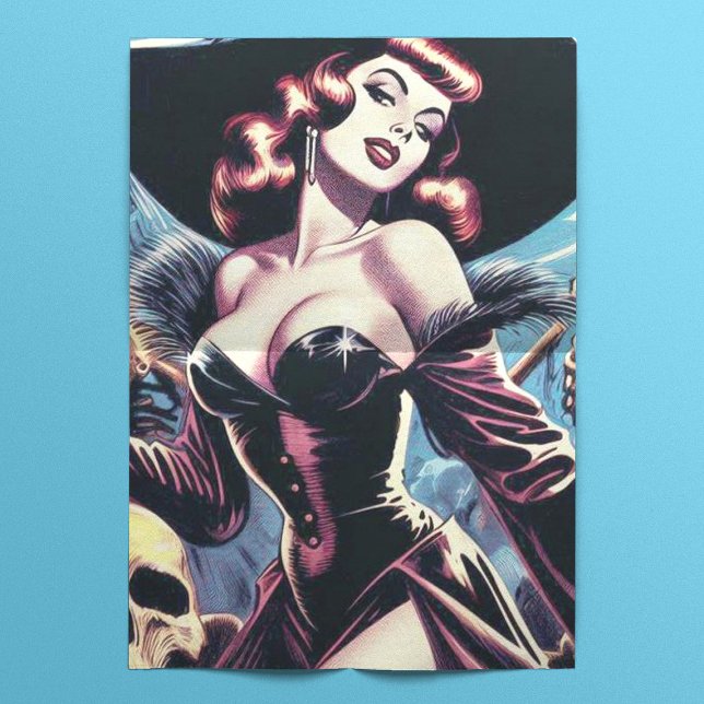 Retro Witch Horror Pin-up Tissue Paper (Creator Uploaded)
