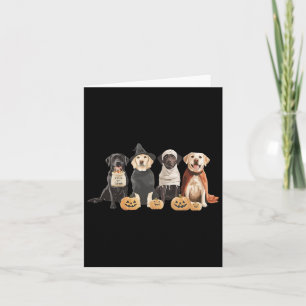 Retro Witch Labrador Retriever Halloween Labrador Card
