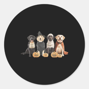 Retro Witch Labrador Retriever Halloween Labrador Classic Round Sticker