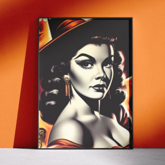 Retro Witch Pin-upRetro Witch Pin-up Poster (Creator Uploaded)