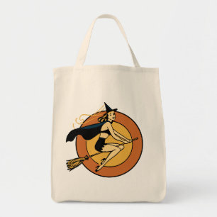 Retro Witch Tote Bag