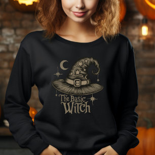 Retro Witch Vintage Typography Halloween Costume Sweatshirt