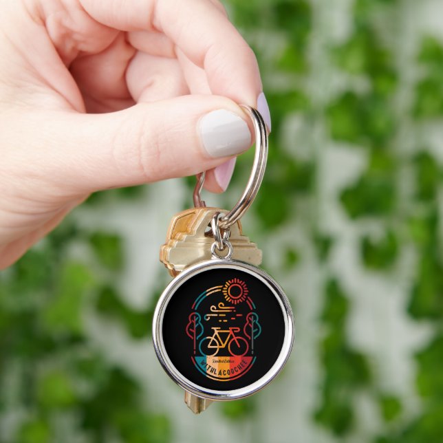 Retro Withlacoochee Bike Trail Key Ring (Hand)