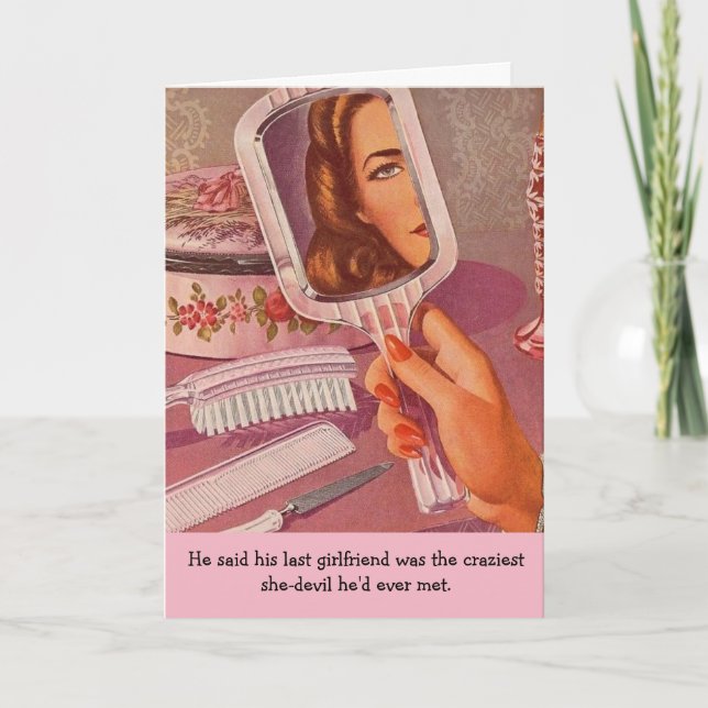 Retro Woman - Crazy Girlfriend, Card (Front)
