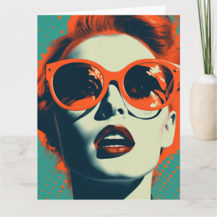 RETRO WOMAN FUNNY BIRTHDAY GREETING CARD