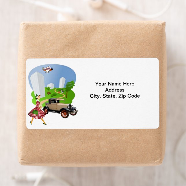 Retro Woman  Labels (Insitu)