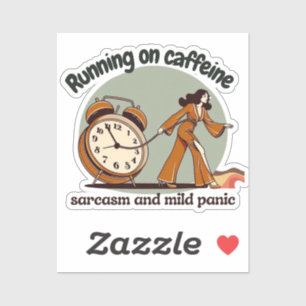 Retro Woman with Caffeine and Sarcasm