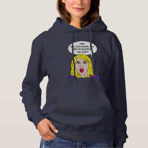 RETRO WOMAN with YOUR TEXT custom clothing Hoodie