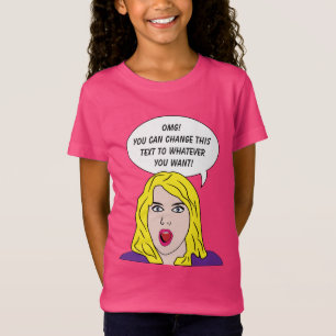 RETRO WOMAN with YOUR TEXT custom clothing T-Shirt