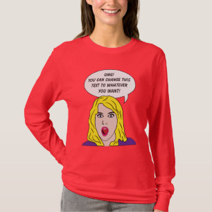RETRO WOMAN with YOUR TEXT custom clothing T-Shirt