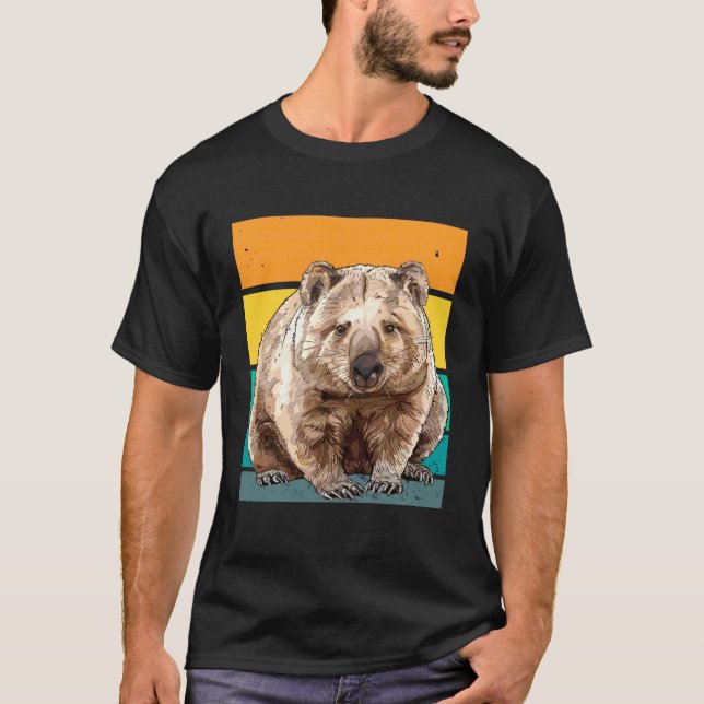 Retro Wombat T-Shirt (Front)
