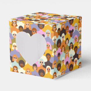 Retro Women of the World Pattern Favour Box