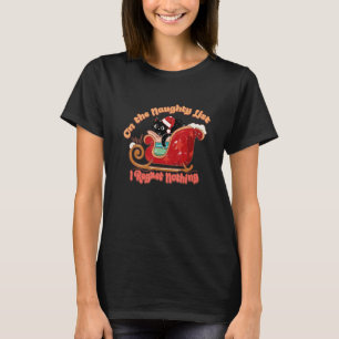 Retro Womens On the Naughty List and I Regret Noth T-Shirt
