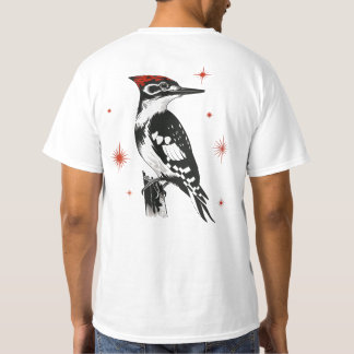 Retro Woodpecker – Mid-Century Ink Art T-Shirt