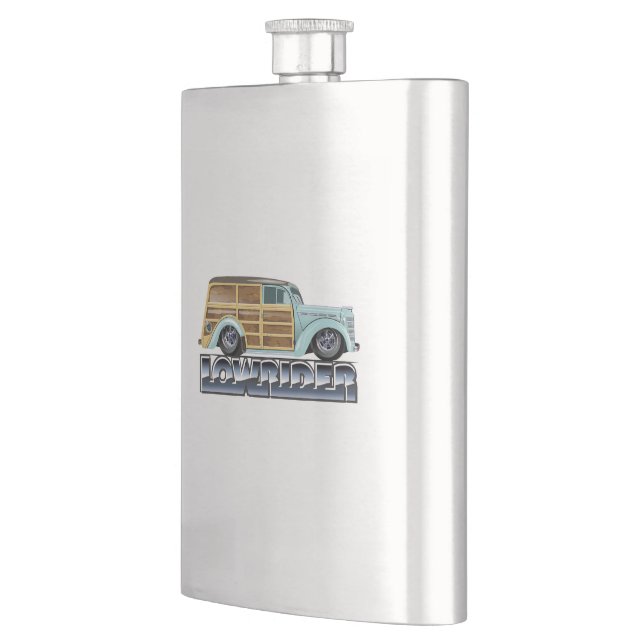 Retro Woody Lowrider Hip Flask (Left)