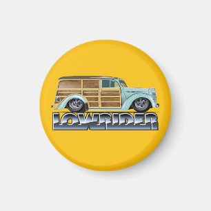 Retro Woody Lowrider Magnet