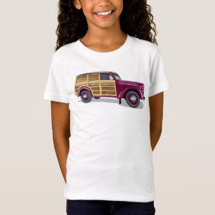 Retro woody wagon delivery truck T-Shirt