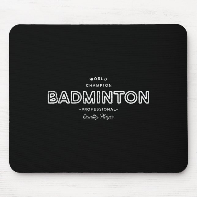 Retro World Champion Badminton Professional  Mouse Pad (Front)