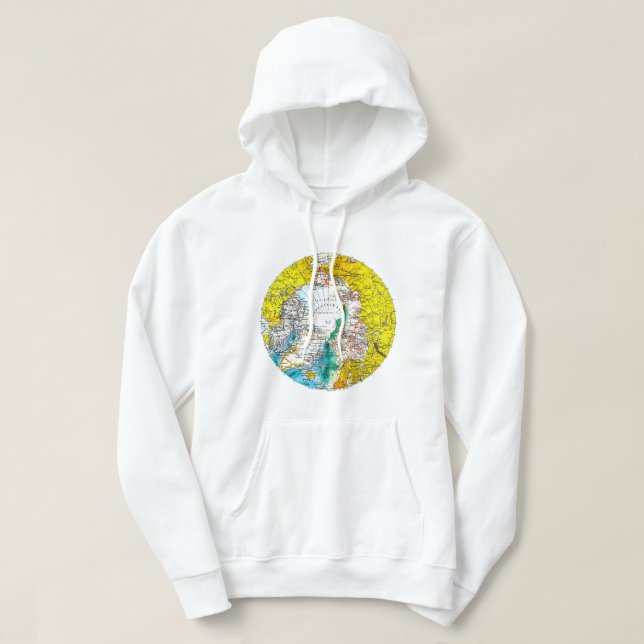 RETRO WORLD MAP HOODIE (Design Front)