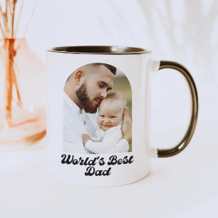 Retro World's Best Dad Custom Note Mug