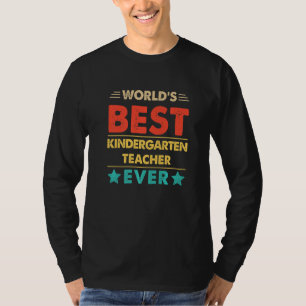 Retro World's Best Kindergarten Teacher Ever   T-Shirt