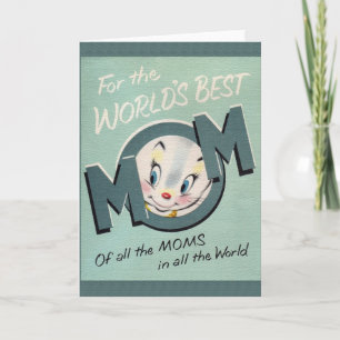 Retro World's Best Mum Mother's Day Card