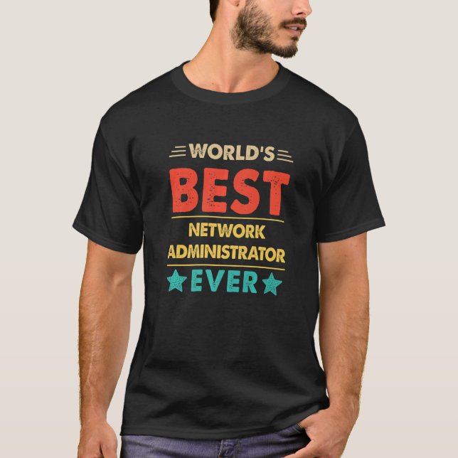 Retro World's Best Network Administrator Ever   T-Shirt (Front)
