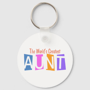 Retro World's Greatest Aunt Key Ring