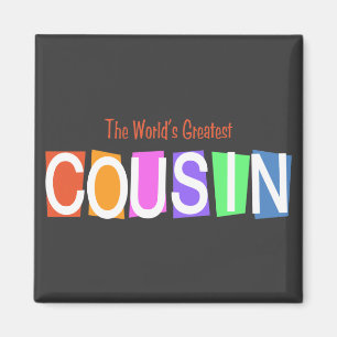 Retro World's Greatest Cousin Magnet