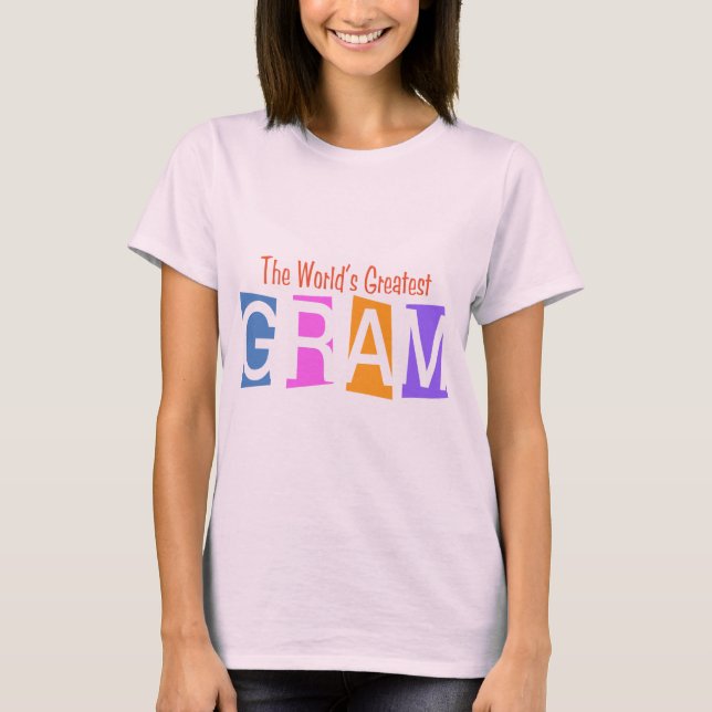 Retro World's Greatest Gram T-Shirt (Front)