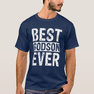 Retro Worlds Okayest Best Godson Ever Fathers Day T-Shirt