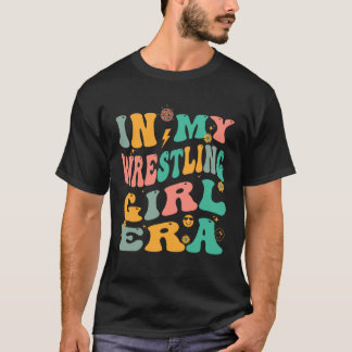 Retro Wrestling Girl Groovy Wrestler T-Shirt