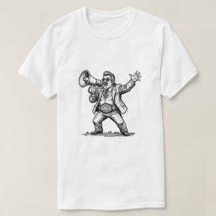 Retro Wrestling Manager Megaphone Championship T-Shirt