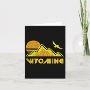 Retro Wyoming Distressed Hiking Tee Card