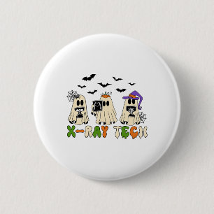 Retro X-ray Tech Halloween Ghost Radiology Ghost R 6 Cm Round Badge