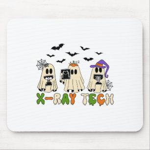 Retro X-ray Tech Halloween Ghost Radiology Ghost R Mouse Pad