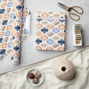 Retro Xmas Holiday Luxe Wrapping Paper