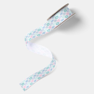 Retro Xmas Winter Pastel Satin Ribbon