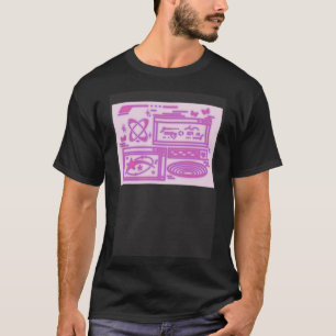 Retro Y2K 90s Vintage Control Room Screen in Space T-Shirt