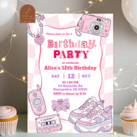 Retro Y2k Birthday Party Invitation