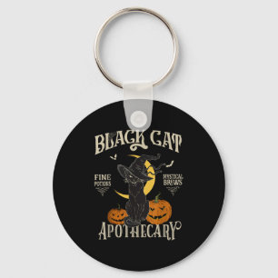 Retro Y Halloween Costume Black Cat M Athecary  Key Ring