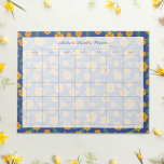 Retro Yellow Flowers Navy Monthly Planner Name Notepad<br><div class="desc">Add a touch of floral elegance to your planning routine with our "Retro Yellow Flowers Navy Monthly Planner Name Notepad." Featuring hand-drawn yellow flowers crafted in watercolor gouache, this vibrant design pops against a navy background, capturing a timeless, nature-inspired charm. Customisable with your name, title, and a space for "Month...</div>