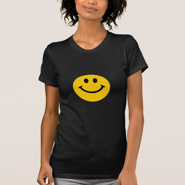 Retro Yellow Happy Face T-Shirt (Front)