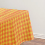Retro Yellow Orange Gingham Picnic Table Decor Tablecloth<br><div class="desc">This gingham tablecloth brings a cheerful retro feel to everyday meals and special gatherings alike. The warm yellow and orange check pattern feels playful, nostalgic, and effortlessly inviting. It’s perfect for sunny kitchens, casual hosting, and relaxed celebrations where color and charm matter. A simple way to make your table feel...</div>