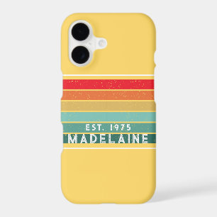 Retro Yellow Stripes Name